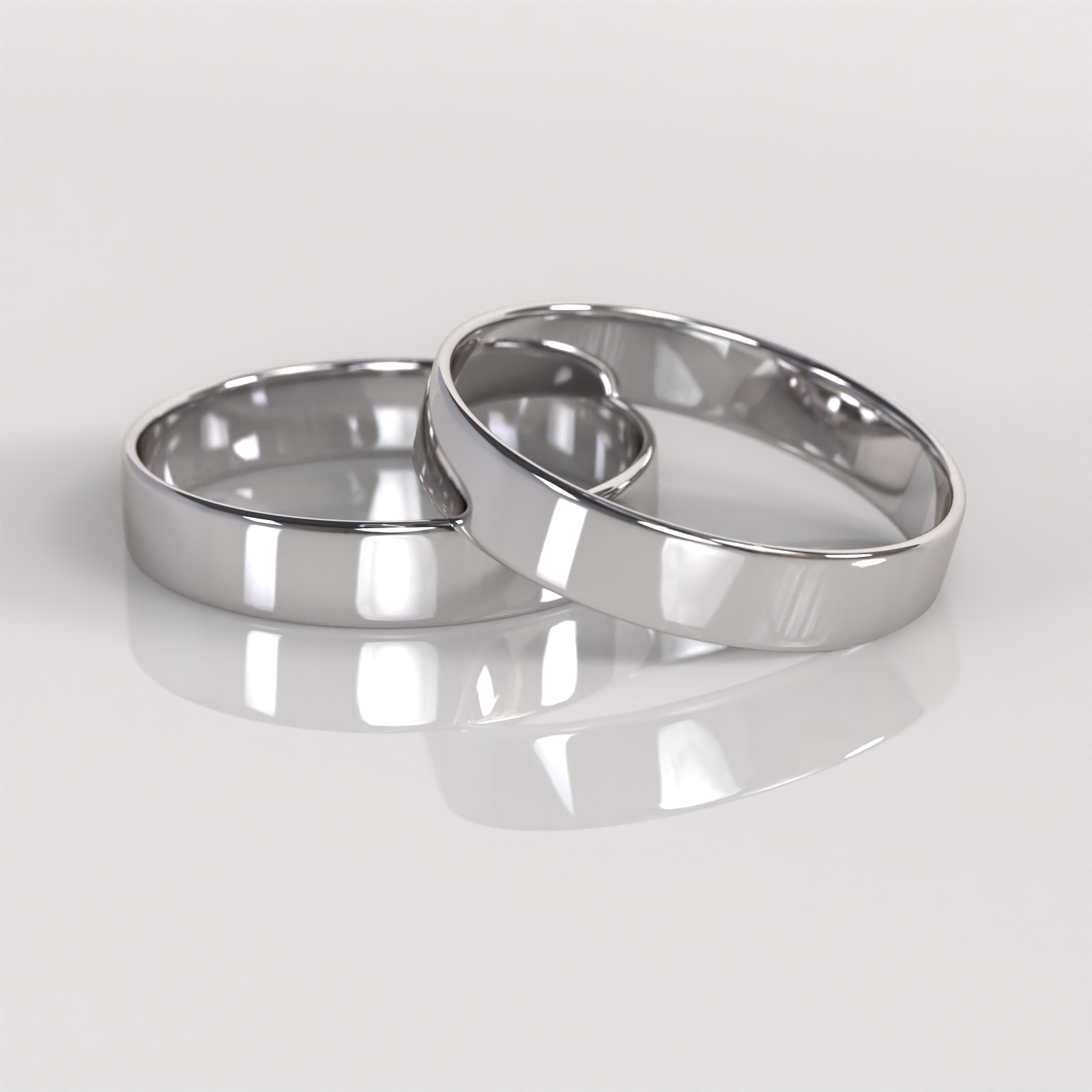 Argollas Tubo 4mm • 4g - Oro Blanco 18K