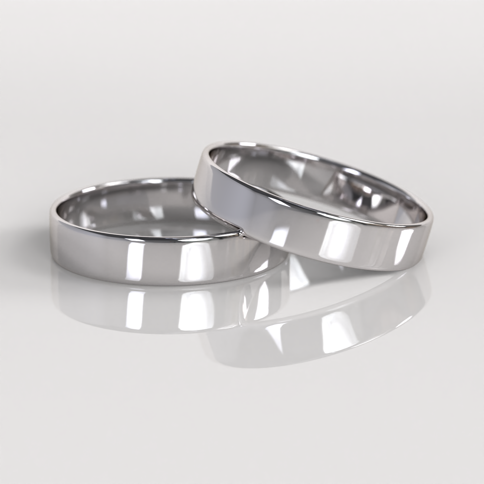 Argollas Tubo 4mm • 4g - Oro Blanco 18K