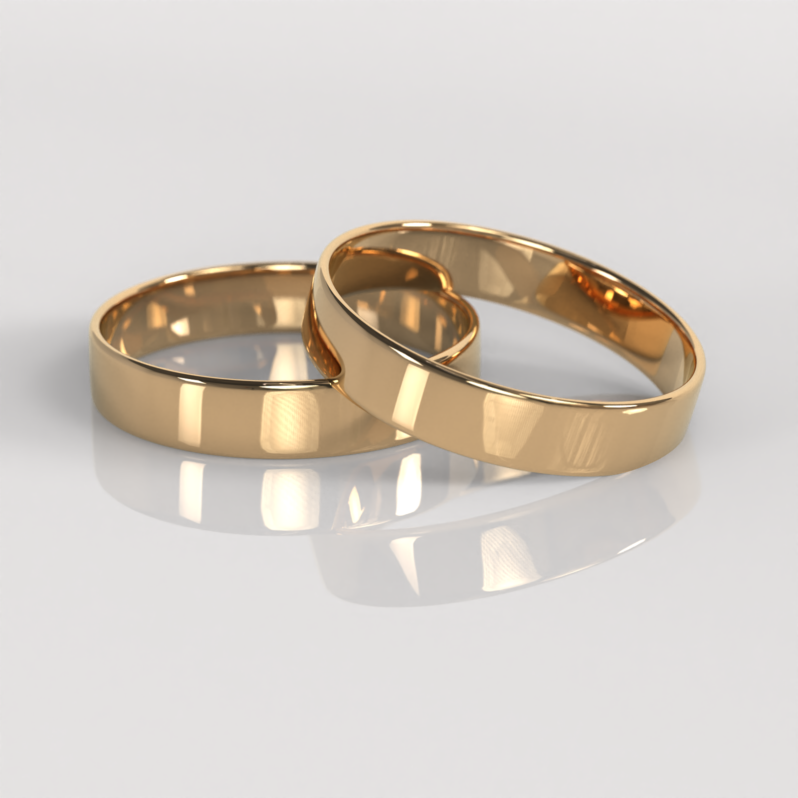 Argollas Tubo 4mm • 4g - Oro Rosado 18K