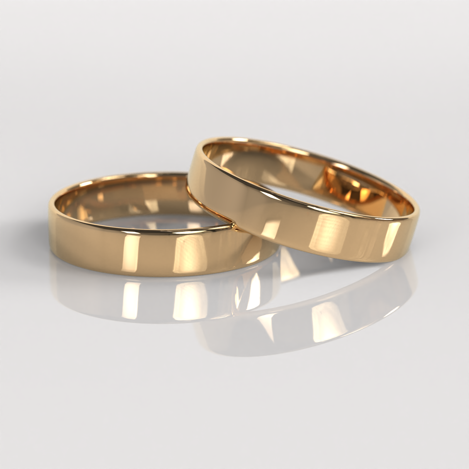Argollas Tubo 4mm • 4g - Oro Rosado 18K