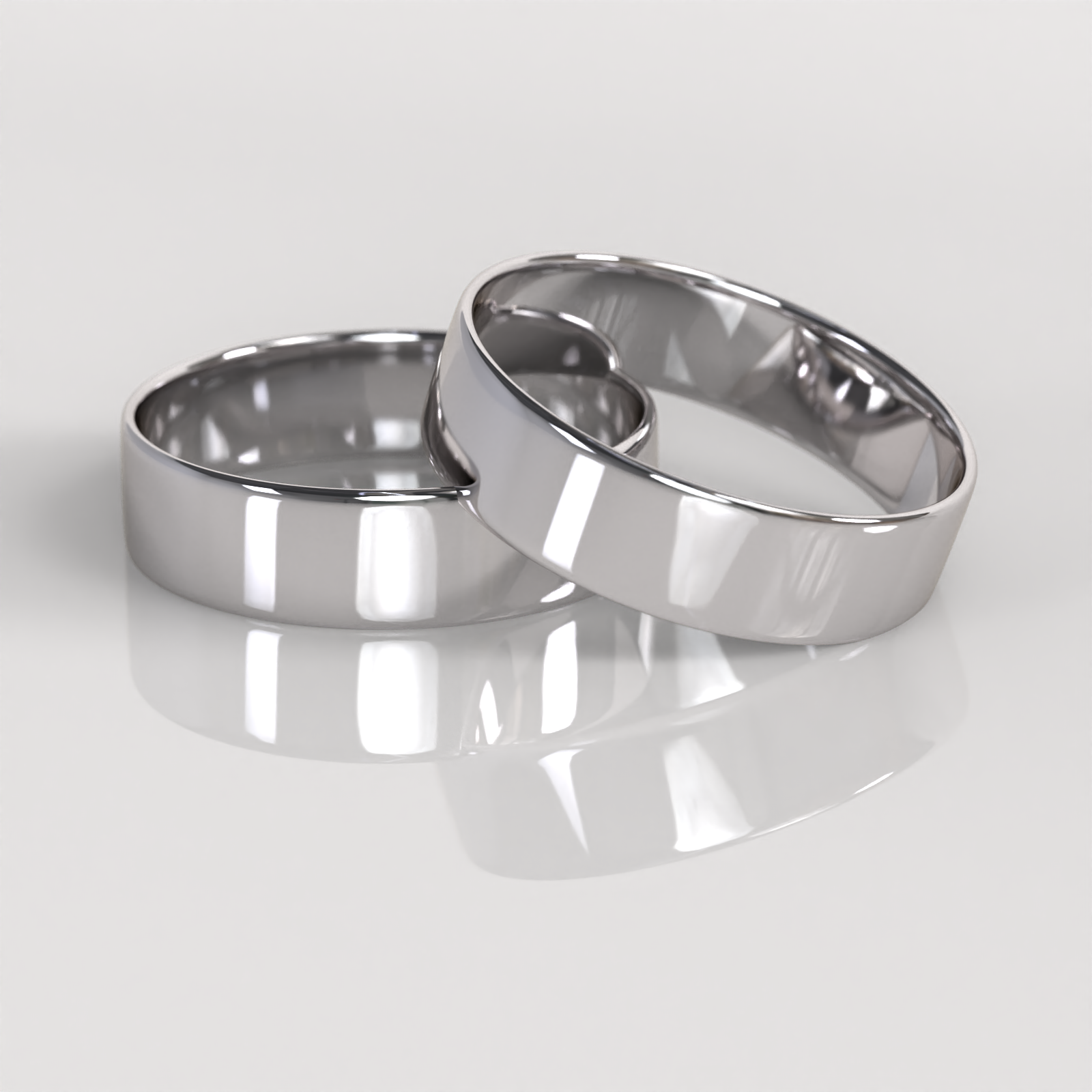 Argollas Tubo 5mm • 5g - Oro Blanco 18K