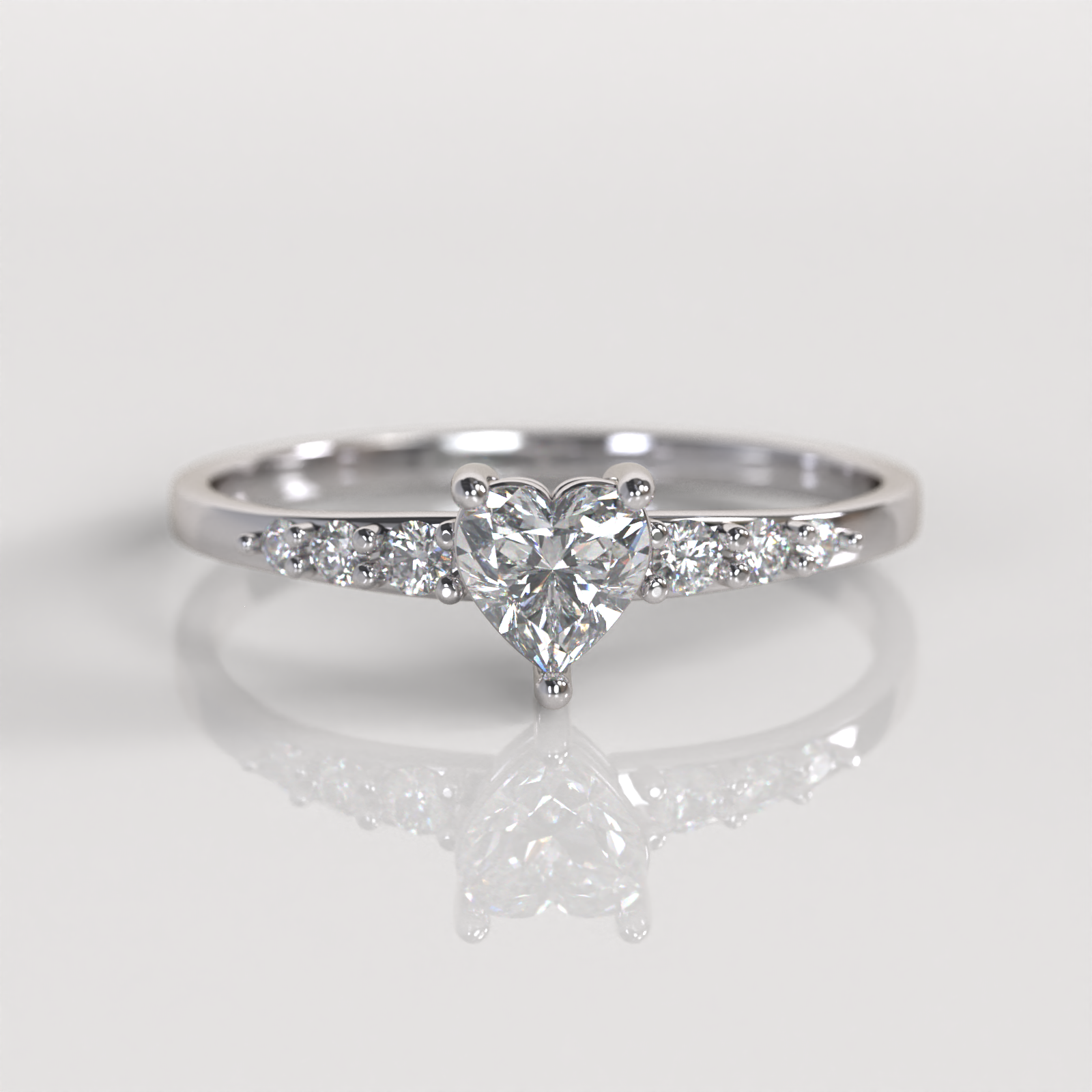 Anillo de Compromiso Rossy - Oro Blanco 18K