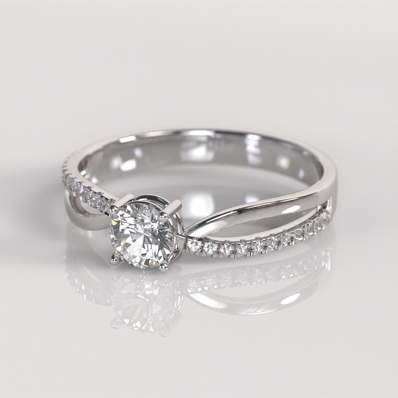 Anillo de Compromiso Tatiana - Oro Blanco 18K