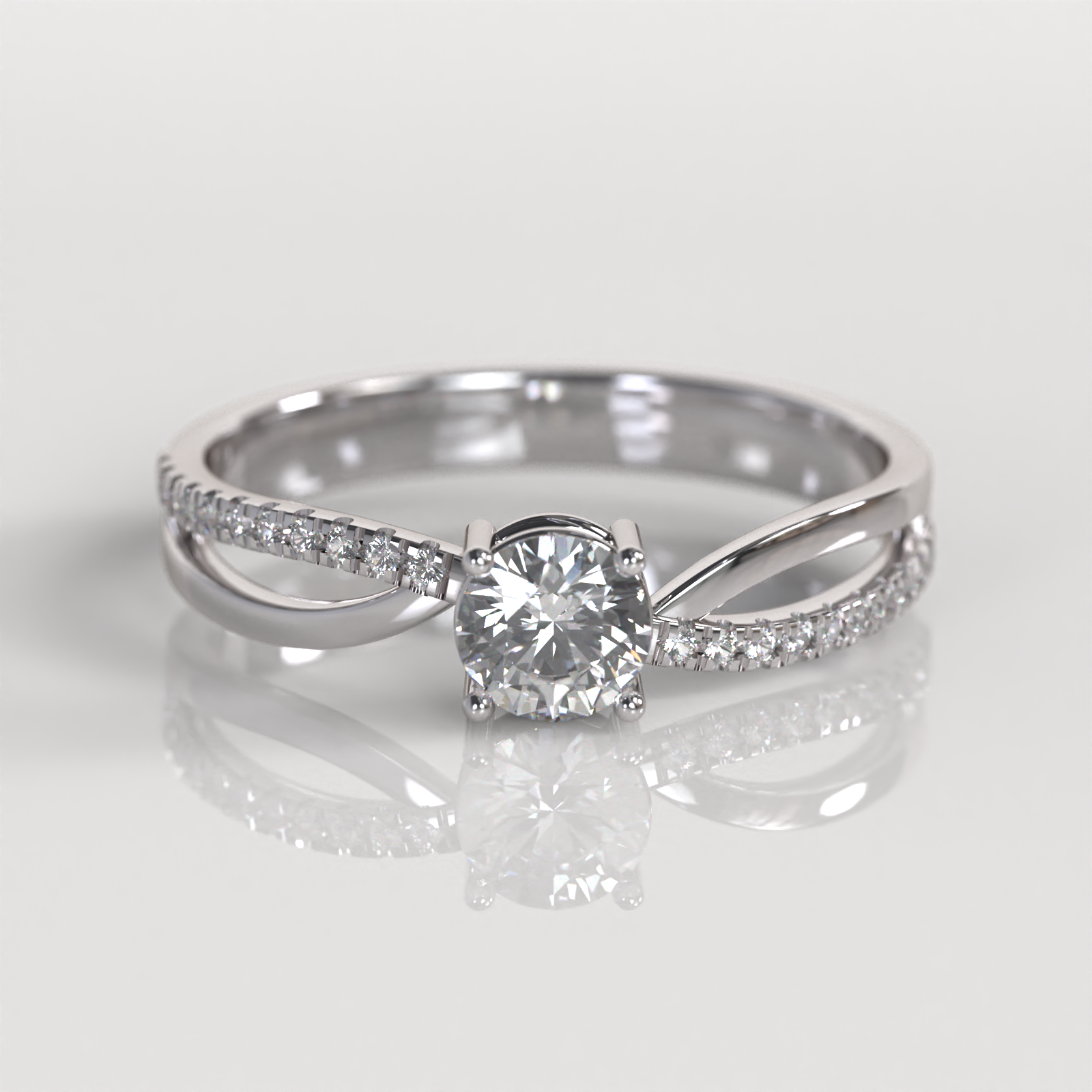 Anillo de Compromiso Tatiana - Oro Blanco 18K
