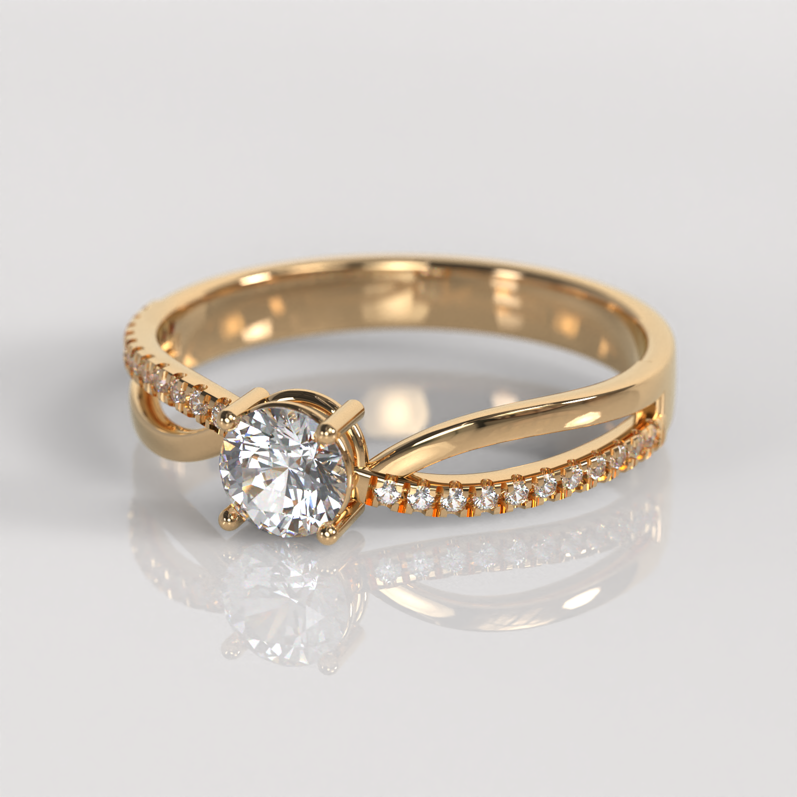 Anillo de Compromiso Tatiana - Oro Rosado 18K