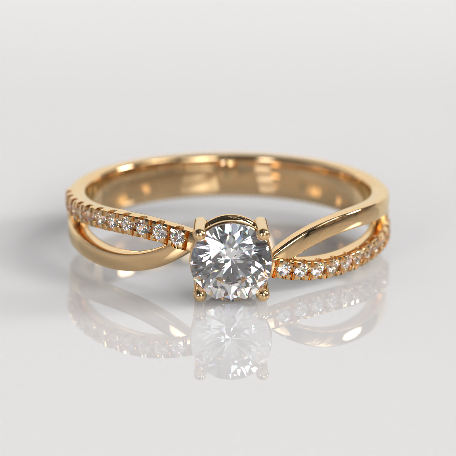 Anillo de Compromiso Tatiana - Oro Rosado 18K