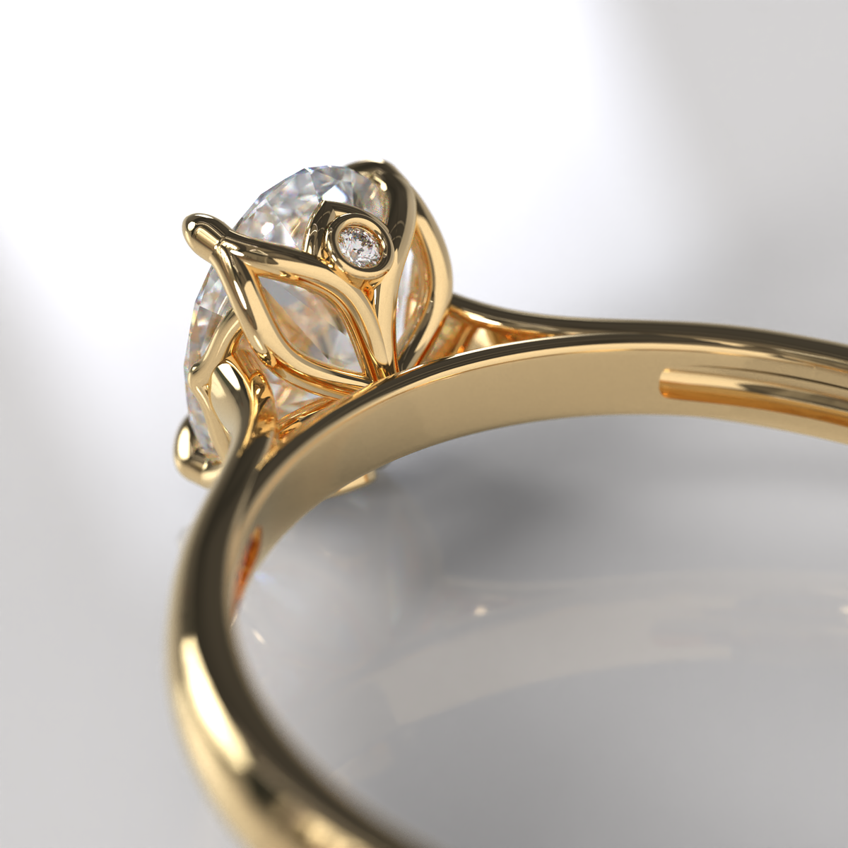 Anillo de Compromiso Blossom - Oro Amarillo 18K