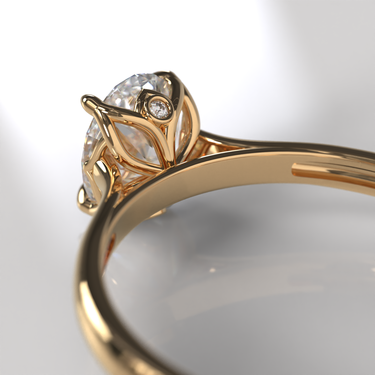 Anillo de Compromiso Blossom - Oro Rosado 18K