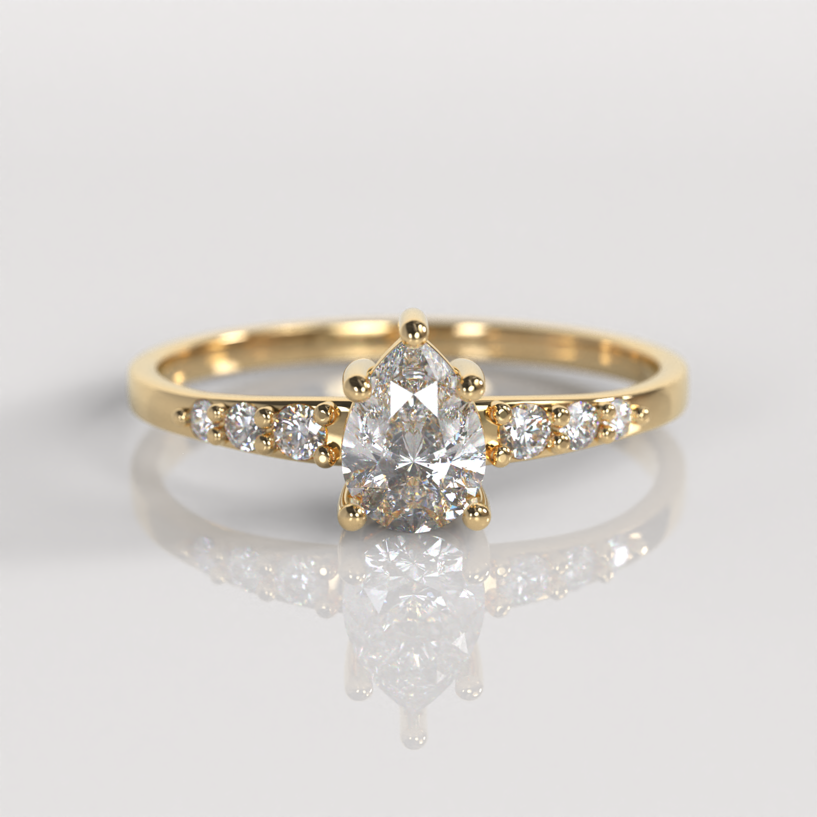 Anillo de Compromiso Leyla - Oro Amarillo 18K