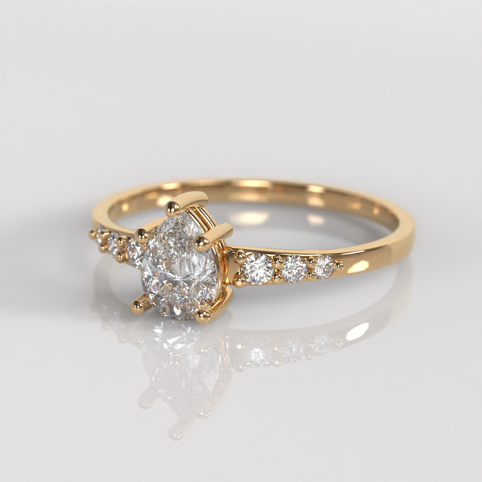 Anillo de Compromiso Leyla - Oro Rosado 18K