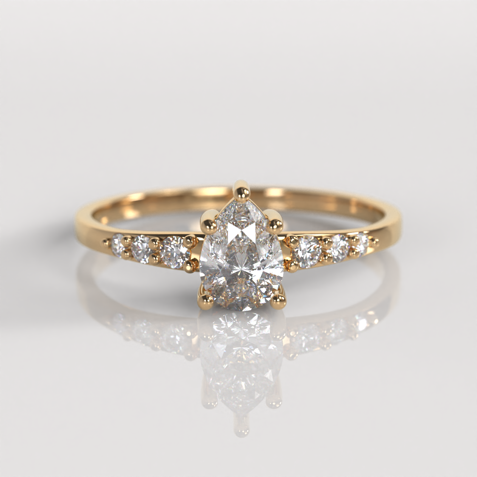 Anillo de Compromiso Leyla - Oro Rosado 18K